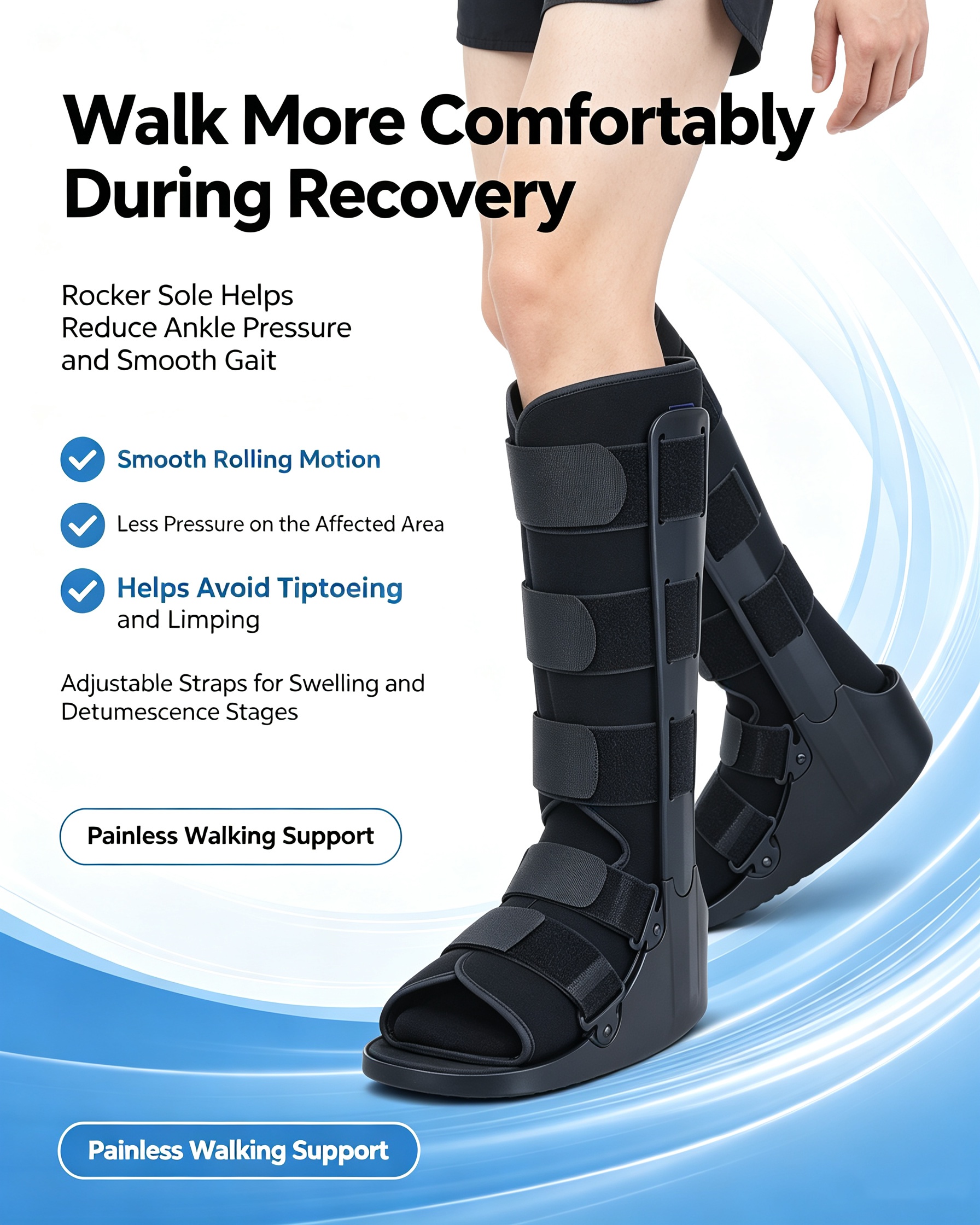 Kagnda non-inflatable long walker boot
